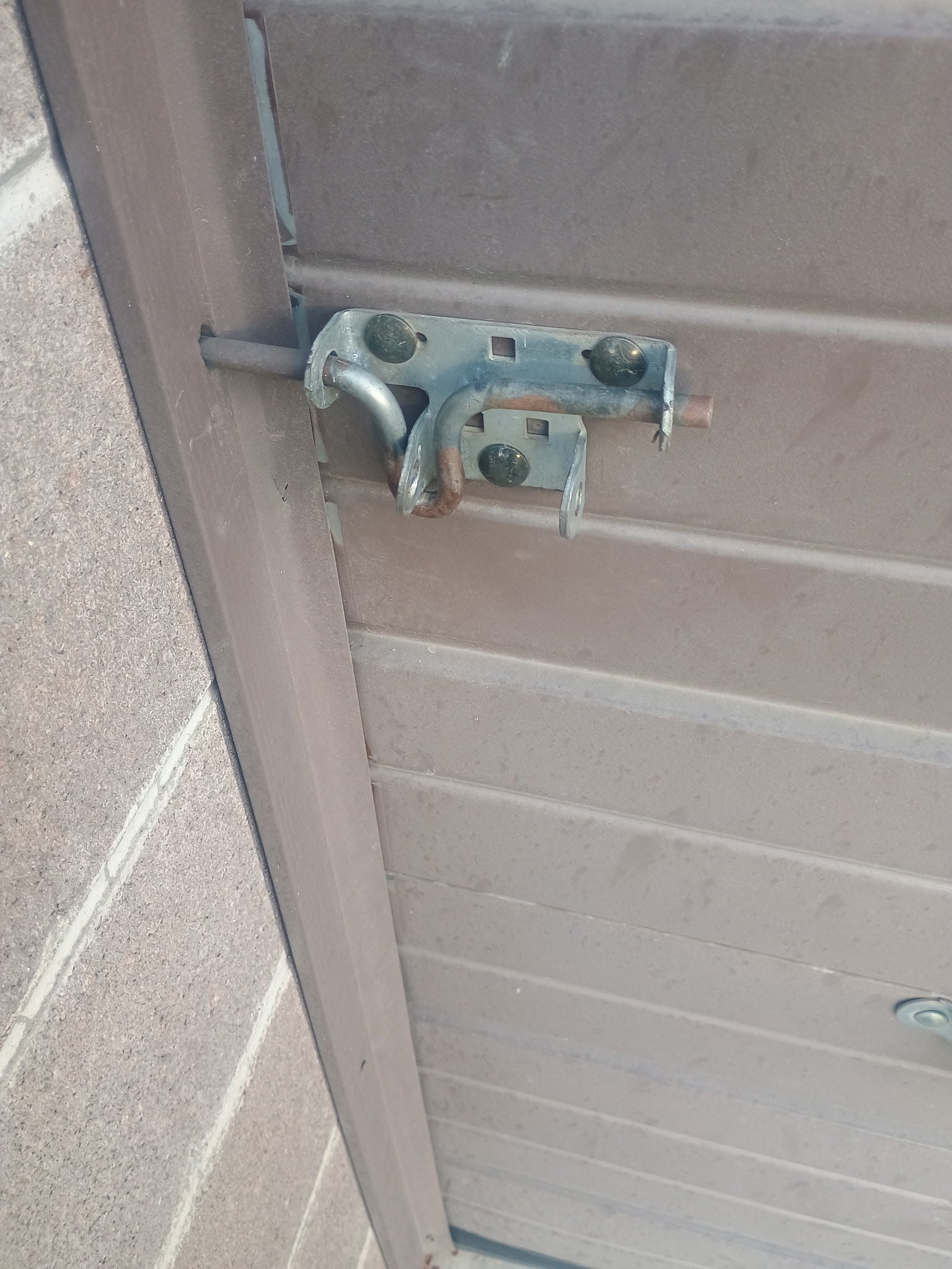 Storage Door Lock without Chicago Style Lock Shield